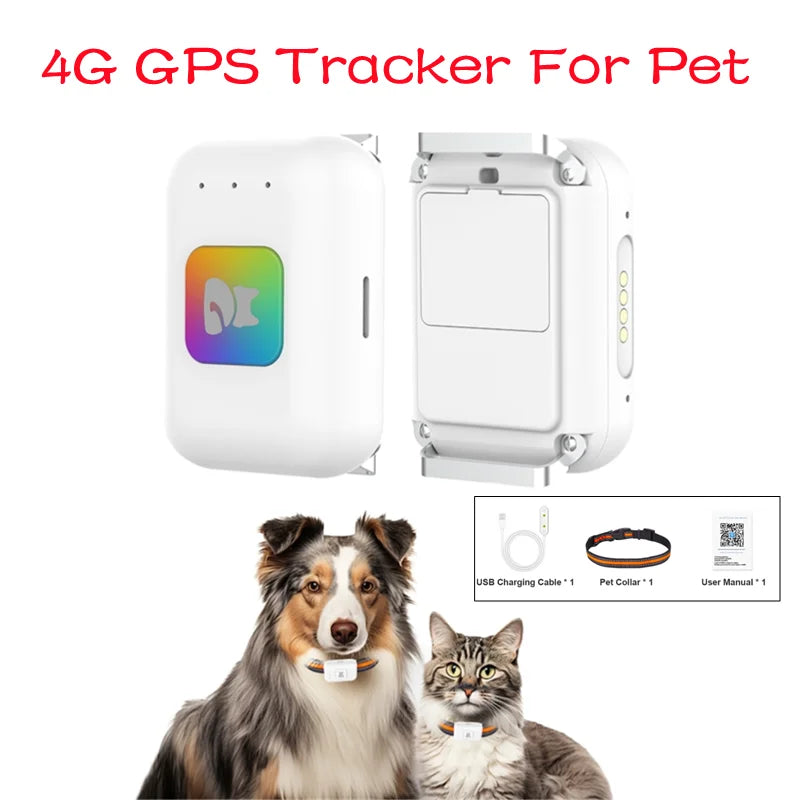 4G GPS Pet Tracker Collar | IP67 Waterproof LED Flash GPS Pet Tracker QXL