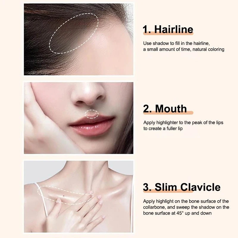 14-Color Hairline Shadow Powder 4g | Waterproof Filler Hairline Shadow Powder QXL