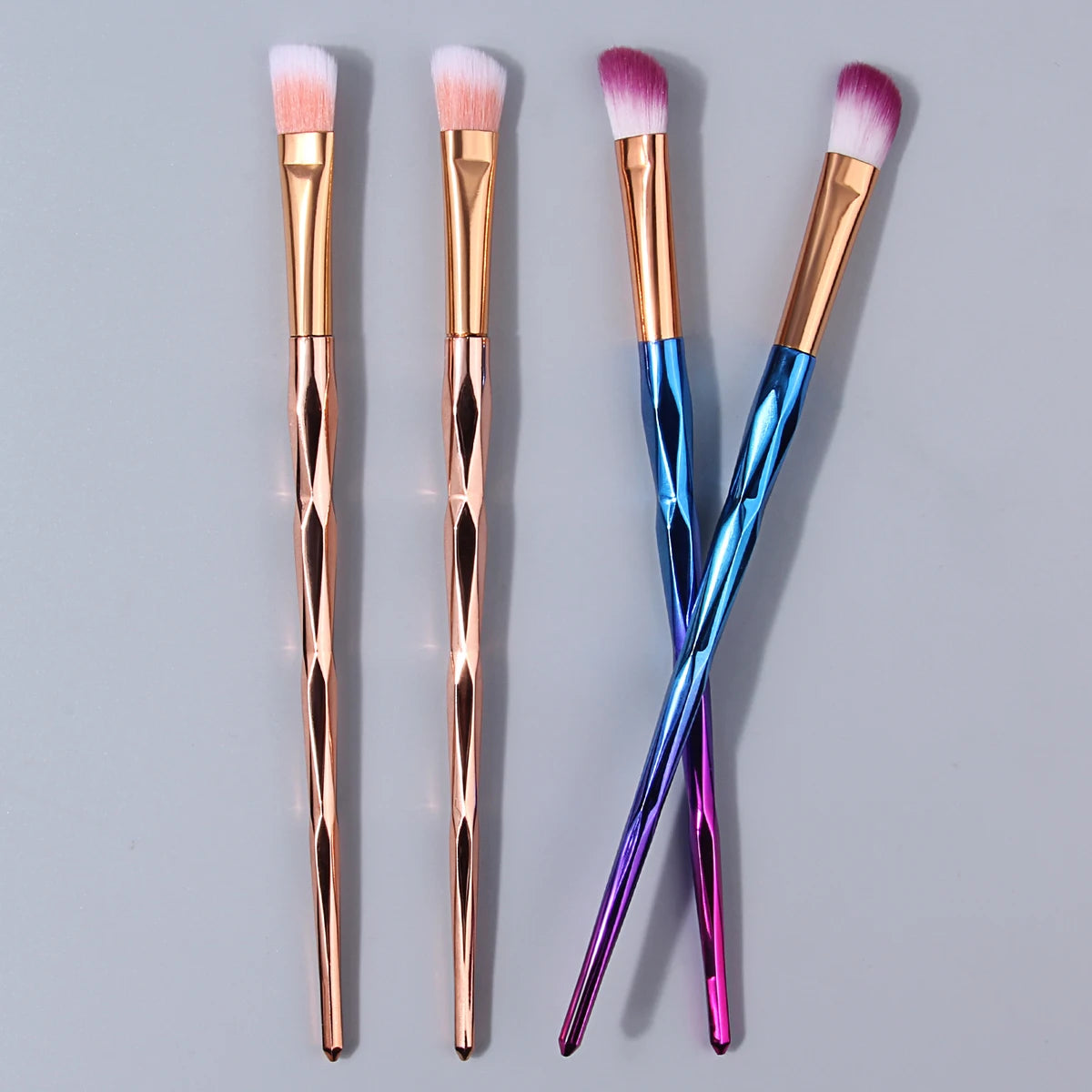 KOSSHOW 2-Pc Eyeshadow Brush Set | Diamond Handle Blending Eyeshadow Brush Set QXL