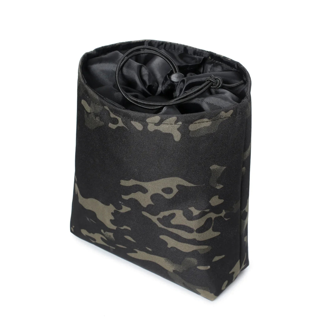 Tactical Foldable Dump Pouch | MOLLE EDC Utility Drop Bag Tactical Dump Pouch QXL Black Camouflage
