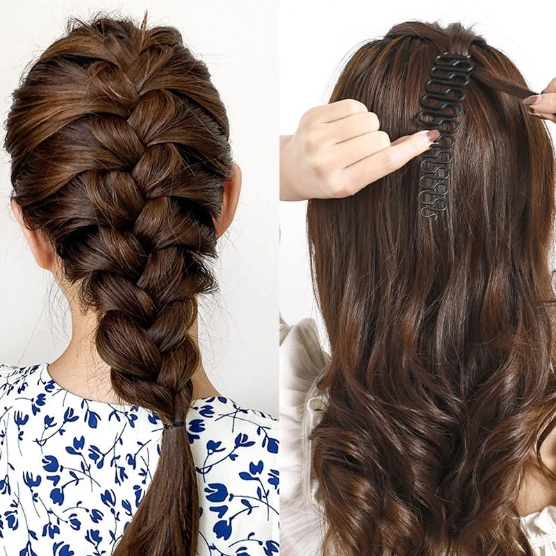 Wave Hair Braiding Roller Tool Set | 3 & 4 Pc Twist Styler Hair Braiding Tool QXL