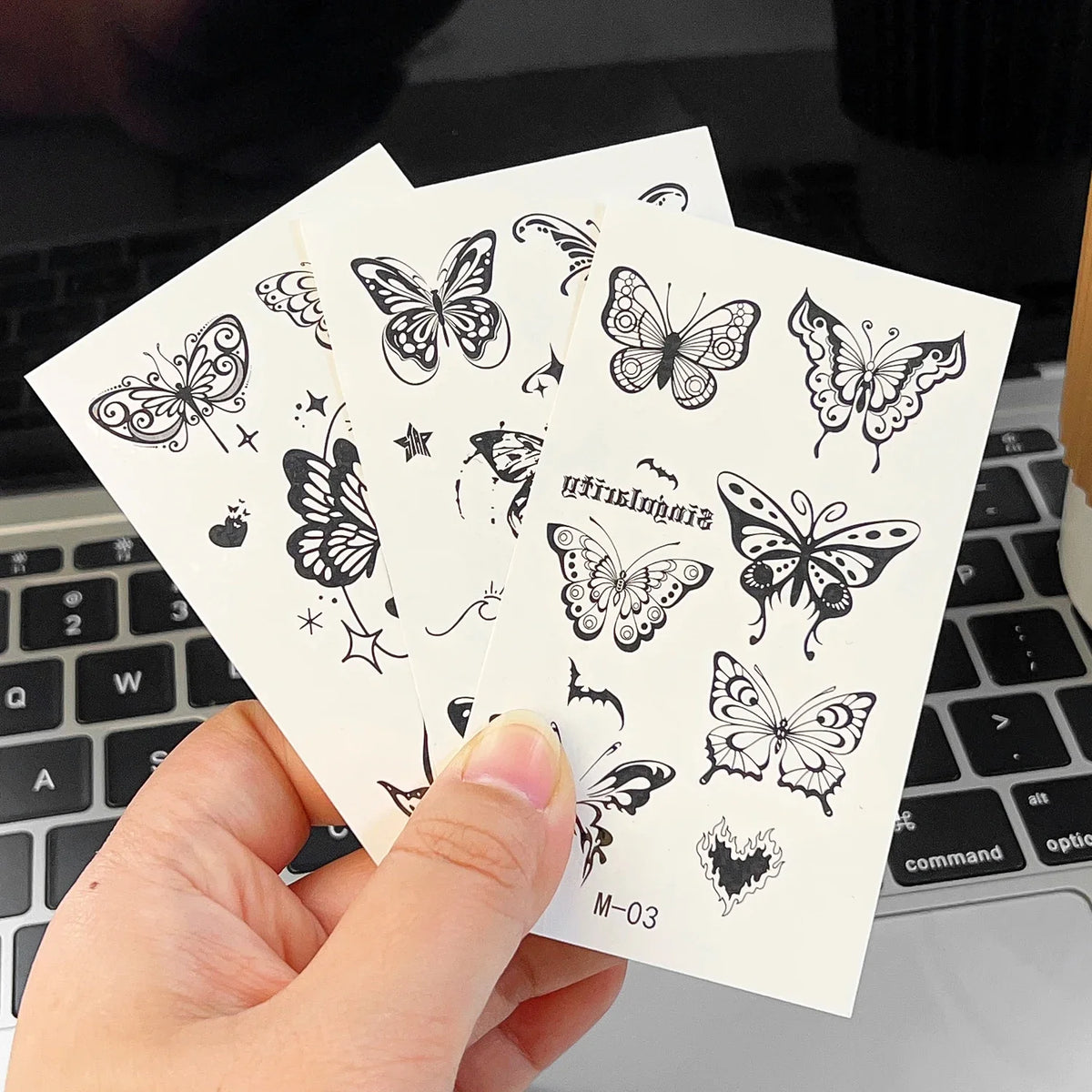 30-Pack Butterfly Flower Temporary Tattoos | Waterproof Transfer Temporary Tattoo Stickers QXL