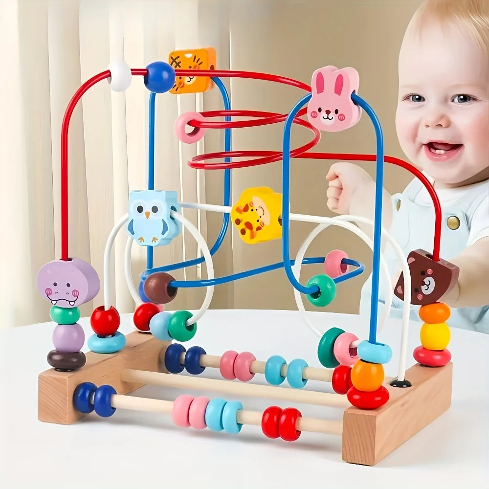 Interactive Bead Puzzle Toy for Infants & Toddlers 12M+ Toddler Bead Puzzle QXL