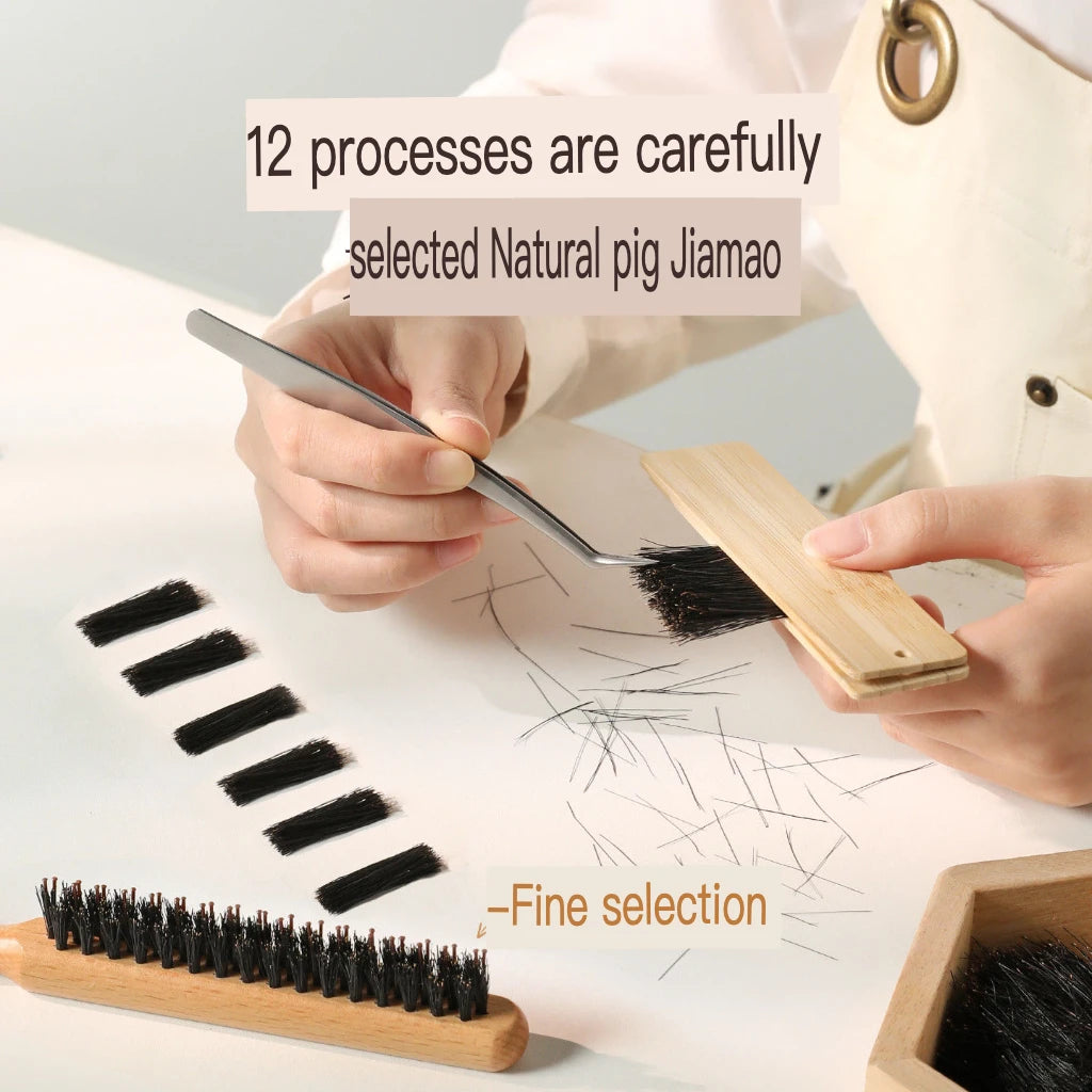 Fine-Tooth Bristle Styling Comb for Curly & Fluffy Hair Hair Styling Comb QXL