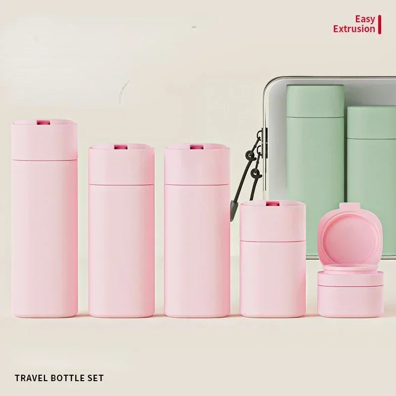 5-Piece Refillable Travel Bottles | Lotion & Shampoo Dispensers Travel Bottle Set QXL