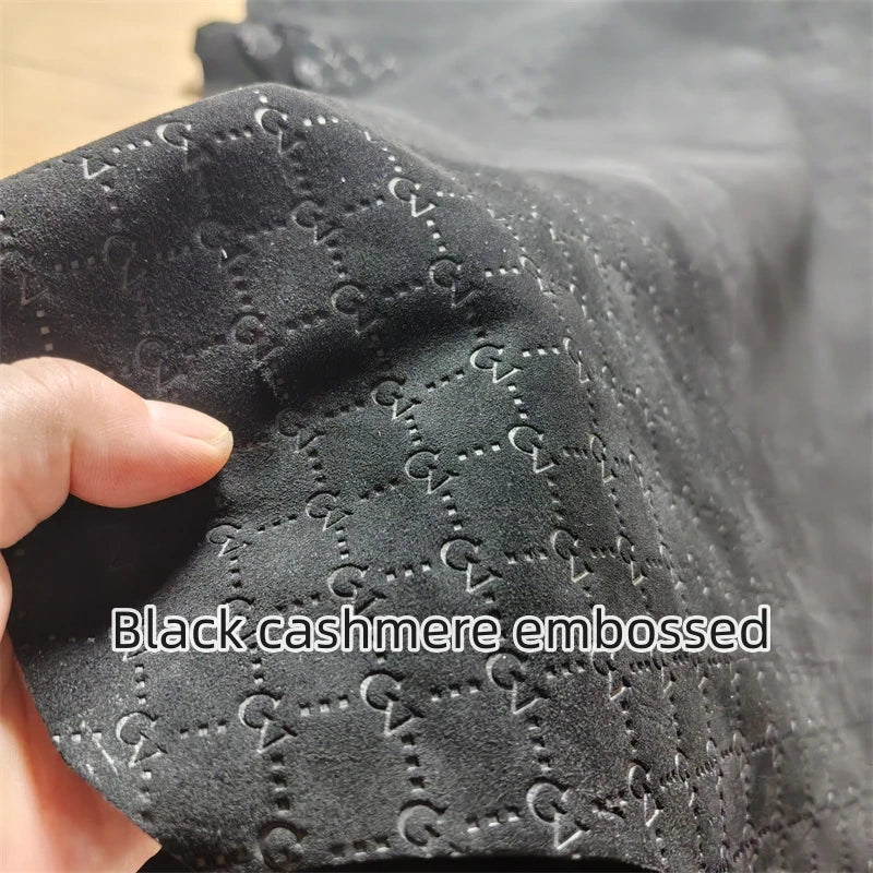 Black Embossed Sheepskin Leather 0.8–1mm | DIY Shoes & Crafts Leather Craft Fabric QXL