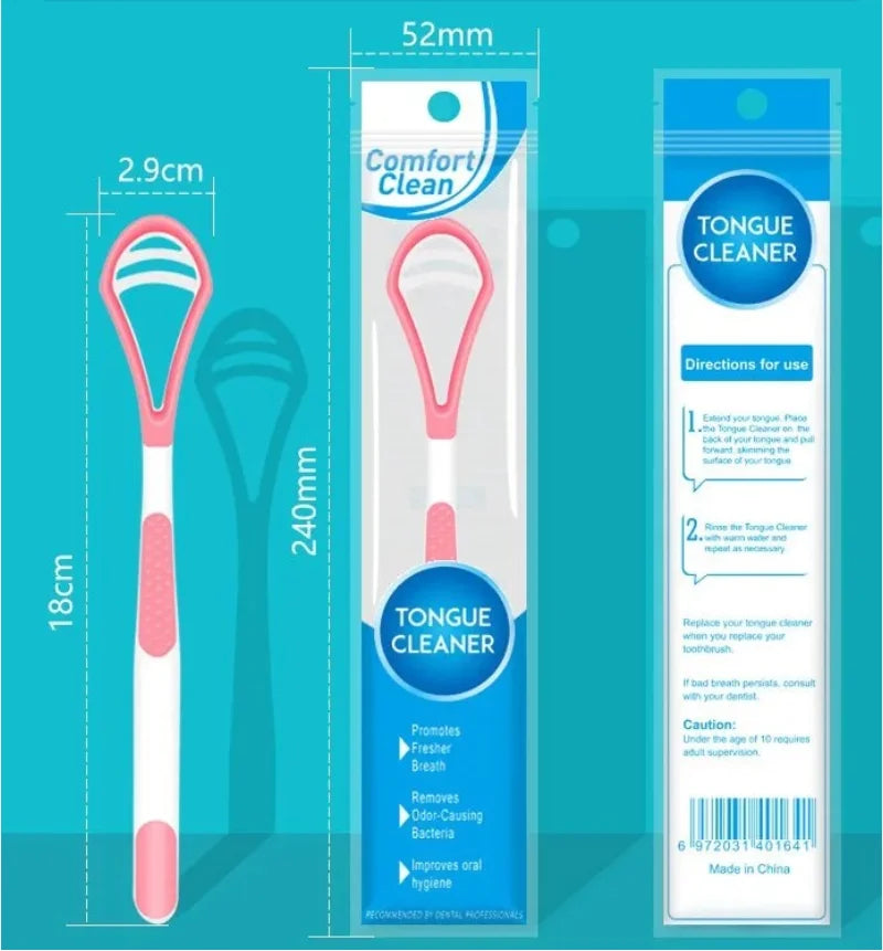 5-Pack Double-Sided Tongue Scraper & Coating Brush Set Tongue Scraper Set QXL