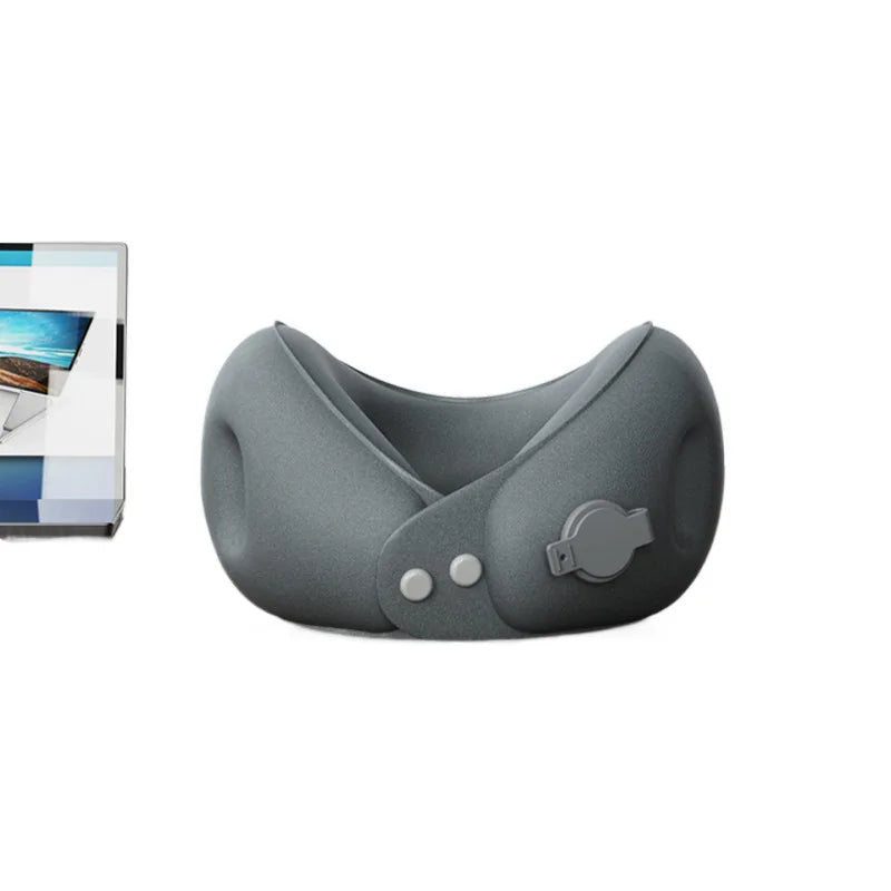 Inflatable U-Shaped Travel Neck Pillow with Storage Bag Inflatable Travel Pillow QXL