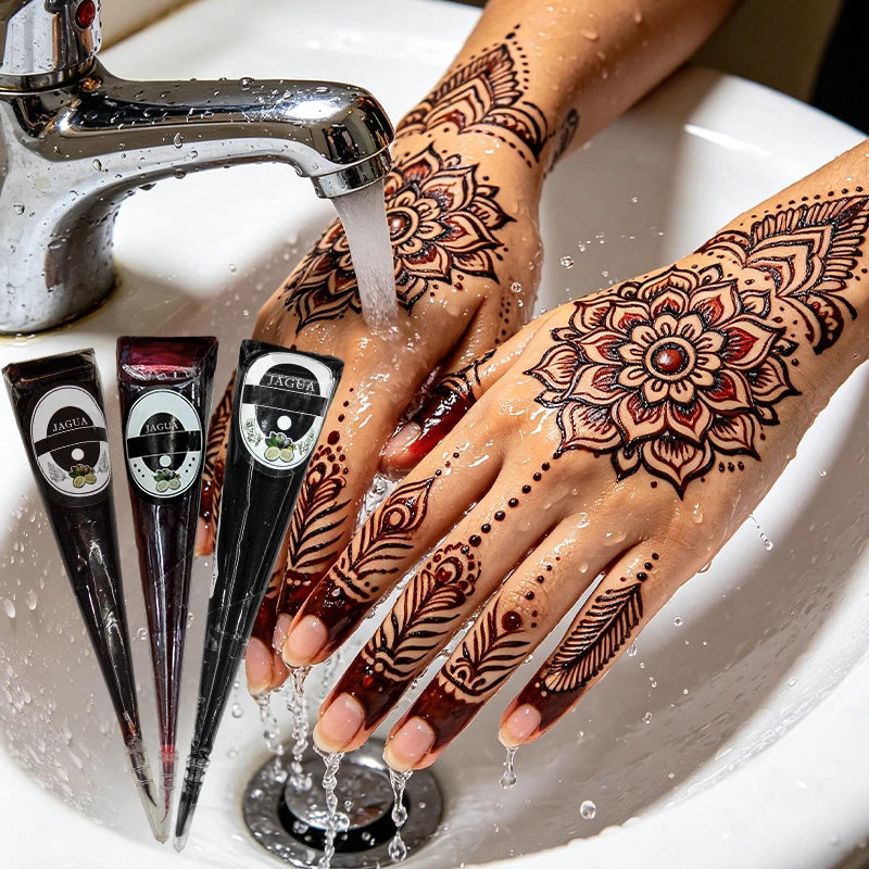 Henna Cone Temporary Tattoo Paste | Natural Mehndi Body Art Henna Body Art Paste QXL