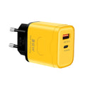 35W USB-C Fast Charger QC3.0 PD Wall Adapter EU US Plug USB-C Wall Charger QXL Yellow EU