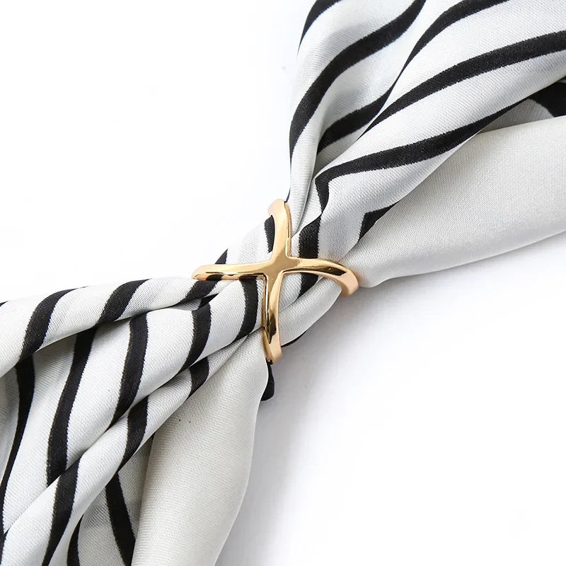 3-Pack X-Shape Metal Scarf Clips & Brooch Buckles for Women Scarf Clip Brooch QXL