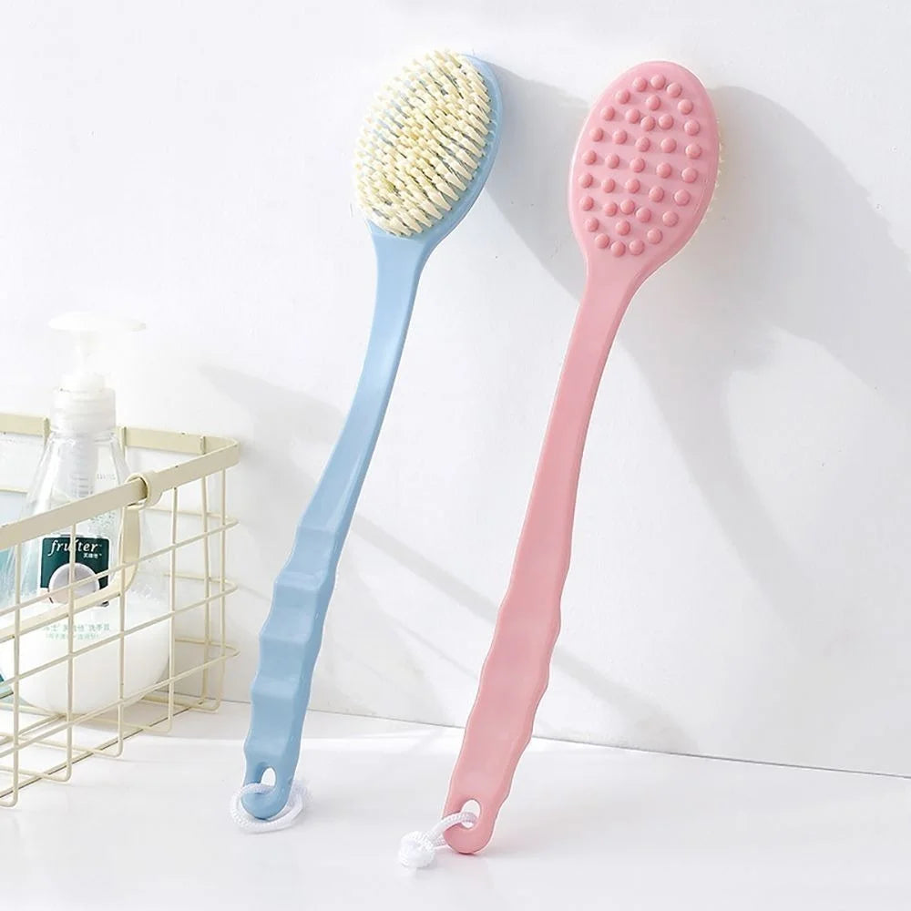 Long Handle Bath Brush | Soft Body Scrubber & Exfoliator Bath Scrub Brush QXL