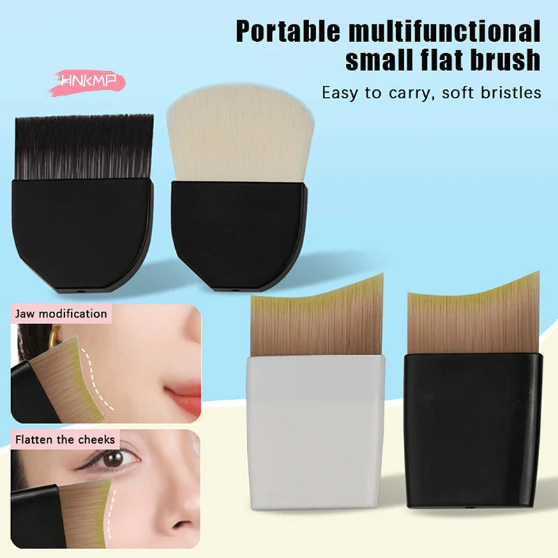 Crescent Foundation Brush | Ultra-Thin Soft Synthetic Bristle Foundation Makeup Brush QXL