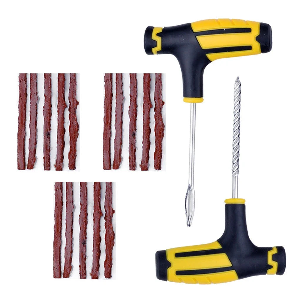 Tubeless Tire Repair Kit – Rubber Strips, Plug Tool & Glue Tire Repair Kit QXL 17PCS