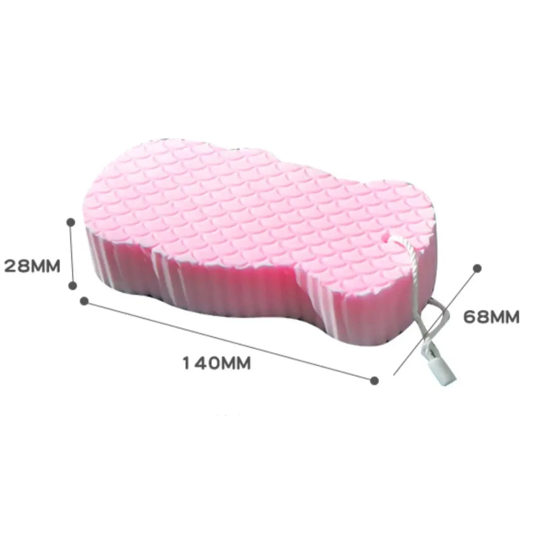 Pink Magic Exfoliating Bath Sponge | Body Scrub All Ages Exfoliating Bath Sponge QXL