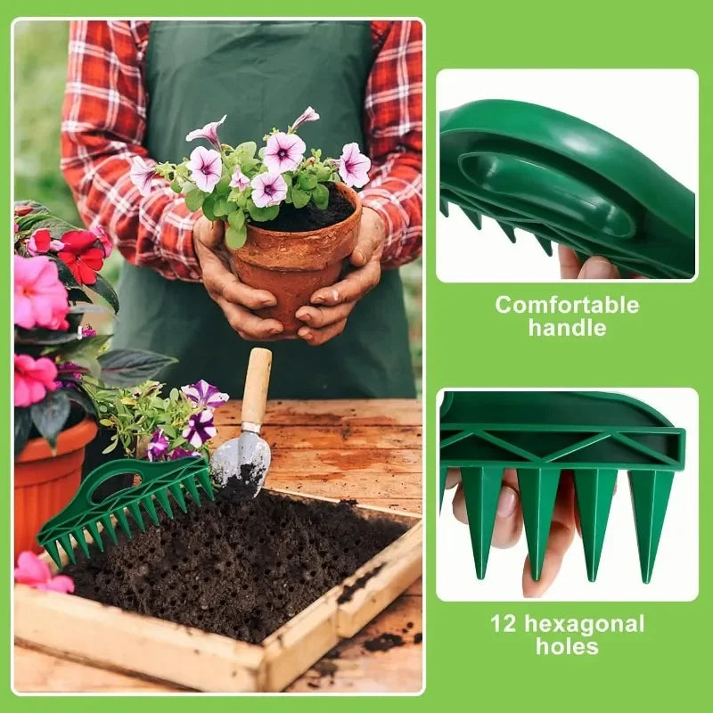 12-Hole Hand Dibbler Garden Seeder Tool | Fast Seed Planting Garden Seeder Tool QXL