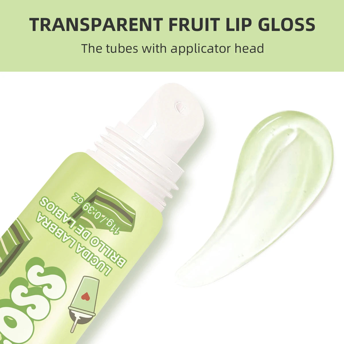 USHAS Donut Pendant Lip Gloss | Fruity Hydrating Lip Oil 5 Flavors Lip Gloss Oil QXL