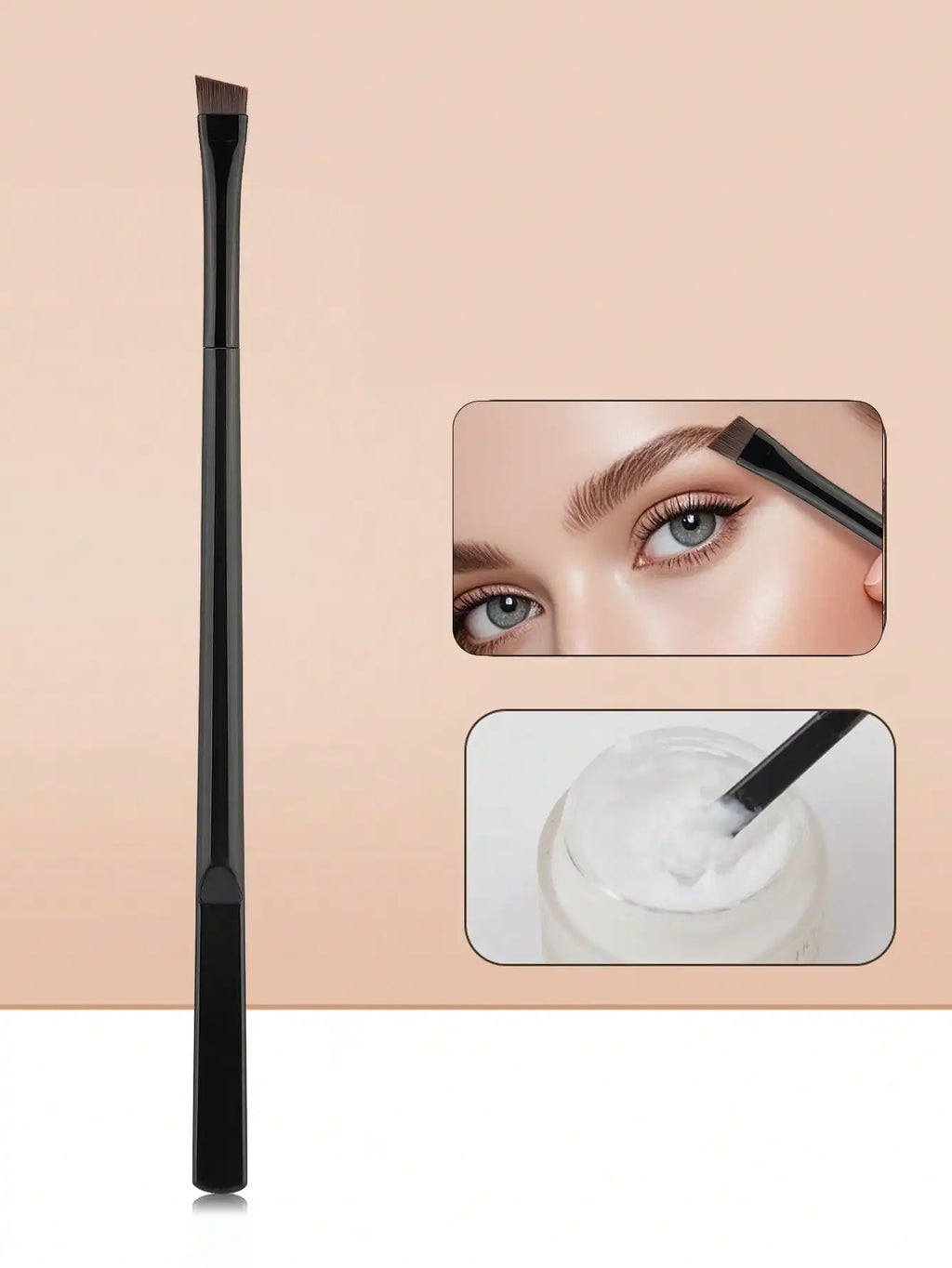 Slanted Flat Eyebrow Brush | Brow Pomade & Liner Applicator Eyebrow Makeup Brush QXL