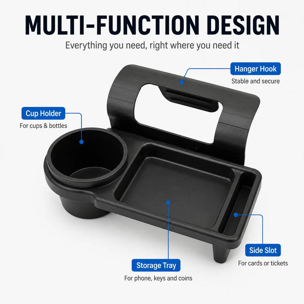 Car Door Cup Holder Organizer Rack – No-Drill Storage Car Door Organizer QXL