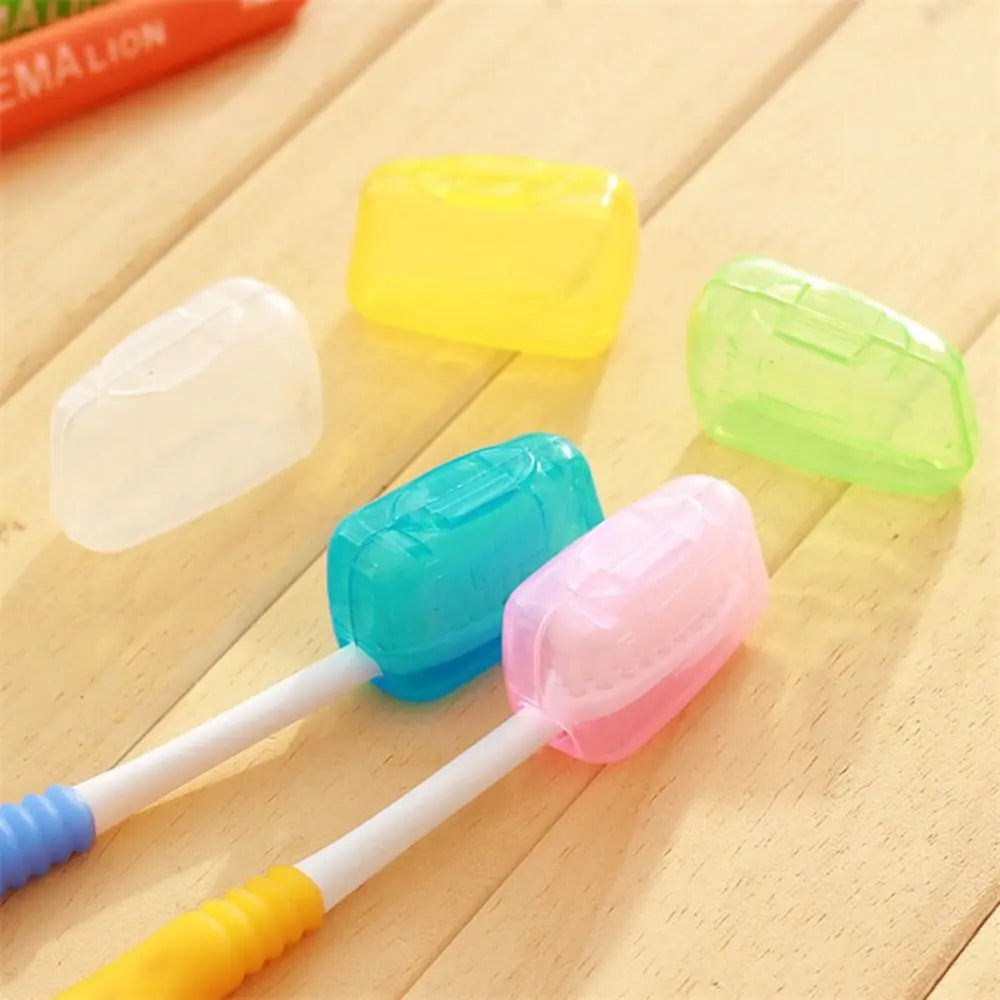 Toothbrush Head Covers Travel Camping | 5 & 10-Pack Plastic Caps Toothbrush Head Cover QXL