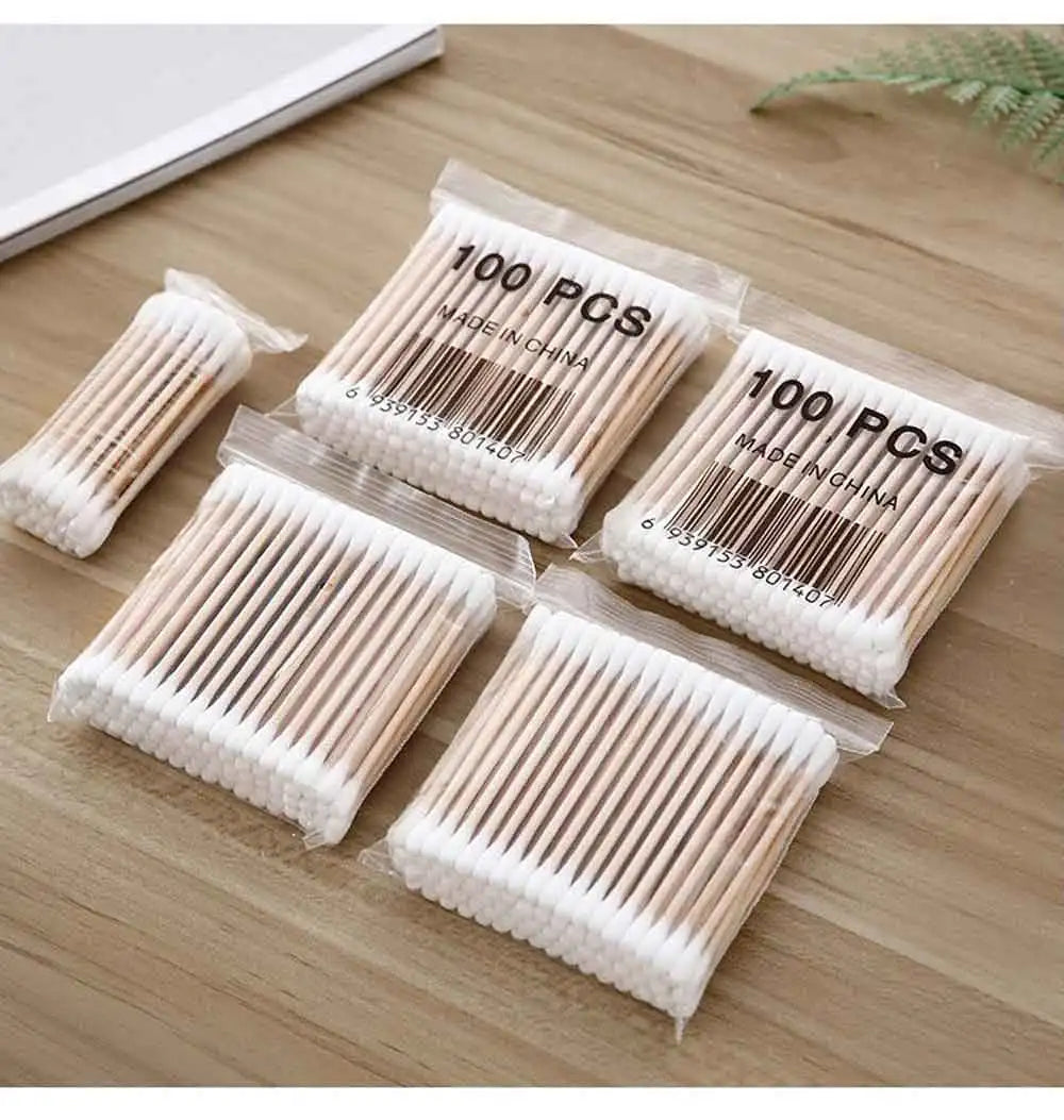 500-Pack Double-Ended Baby Cotton Swabs | Ear Cleaning Sticks Baby Cotton Swabs QXL