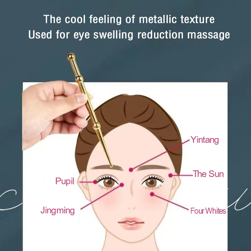 Brass Acupressure Pen | Trigger Point Reflexology Massage Tool Acupressure Massager QXL