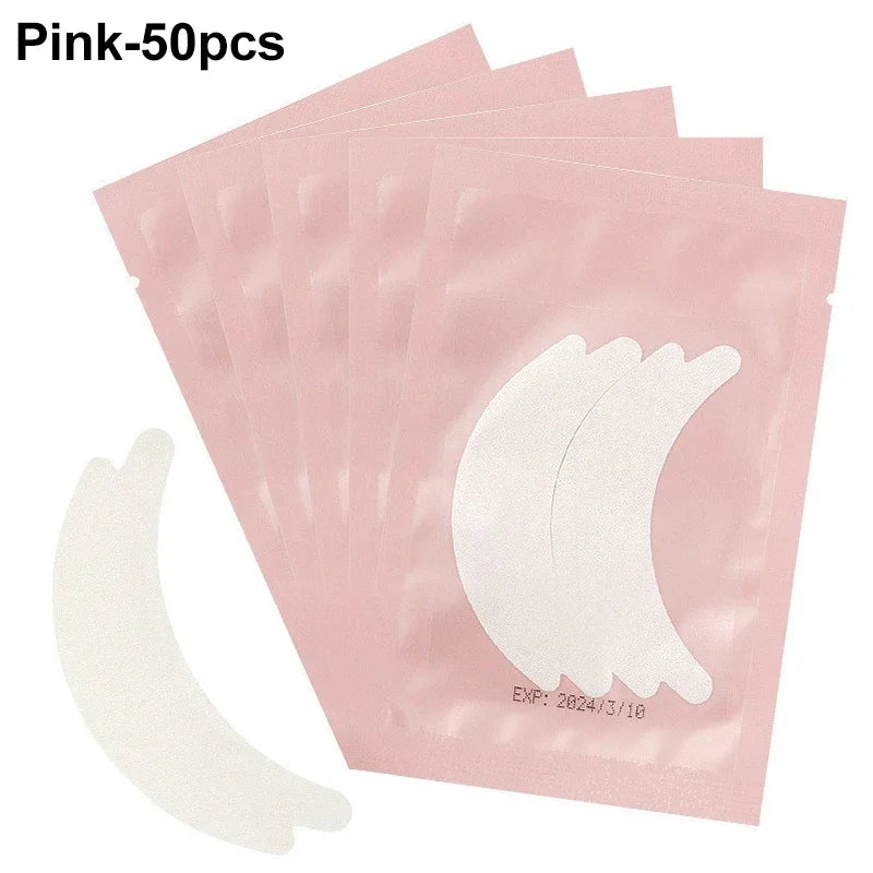 Hydrogel Under Eye Patches for Lash Extensions | 10/20/50 Pairs Lash Extension Pads QXL Pink 50pairs