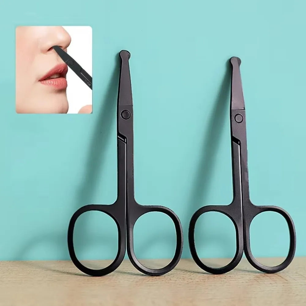 Stainless Steel Nose & Ear Hair Scissors | Safety Round Tip Nose Hair Scissors QXL