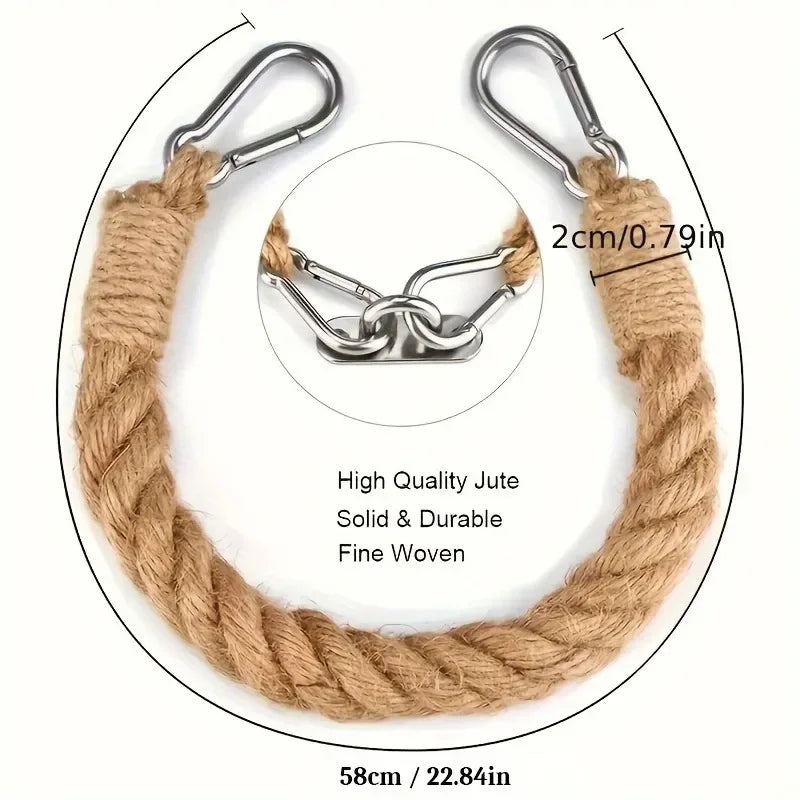Retro Hemp Rope Toilet Paper Holder | Rust-Proof Steel Toilet Paper Holder QXL