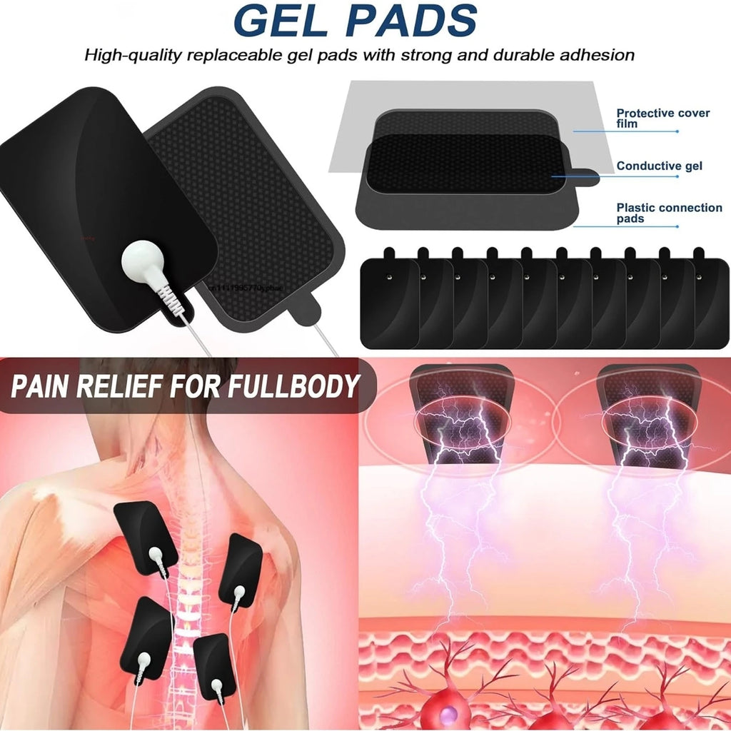 EMS TENS Muscle Stimulator | 36 Levels, 8 Electrode Pads Muscle Stimulator Massager QXL