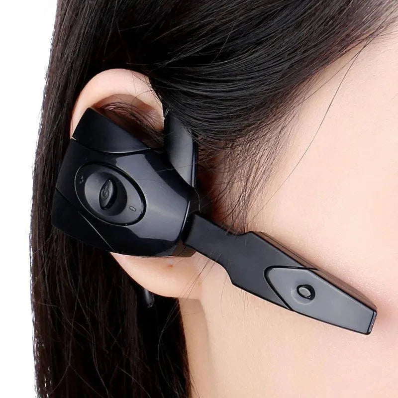 YITHOR Bluetooth Ear Hook Headset with Mic | USB Rechargeable Bluetooth Headset QXL Black