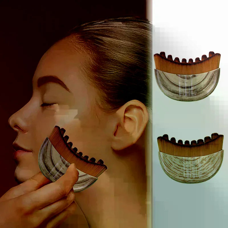 Facial Contour Lymphatic Drainage Brush | Jawline Sculpting Facial Contour Brush QXL