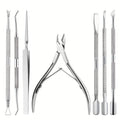 7-Piece Stainless Steel Nail Cuticle Scissors & Manicure Set Nail Cuticle Tool Set QXL 7pc