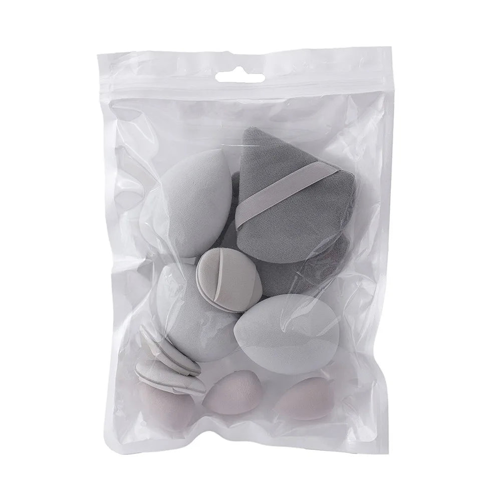 12-Piece Makeup Sponge Set | 4 Shapes, Dry & Wet Cosmetic Puffs Makeup Sponge Set QXL