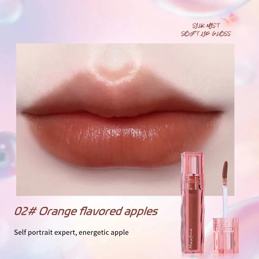 MAXFINE Moisturizing Lip Glaze – Pigmented & Waterproof Liquid Lip Glaze QXL 02