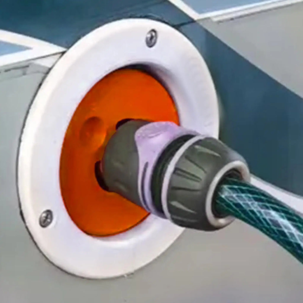 RV Fresh Water Fill Inlet Adapter & Hatch Cap | Caravan RV Water Inlet Adapter QXL