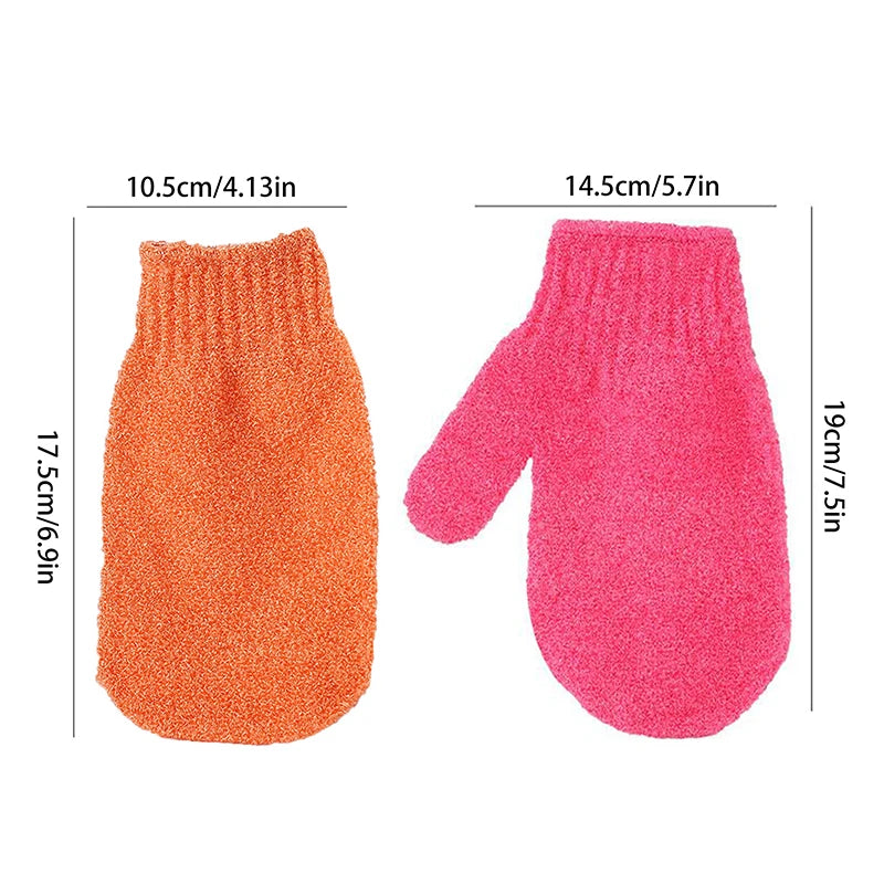 Exfoliating Bath Gloves | Nylon Shower Scrubber & Massager Exfoliating Bath Gloves QXL