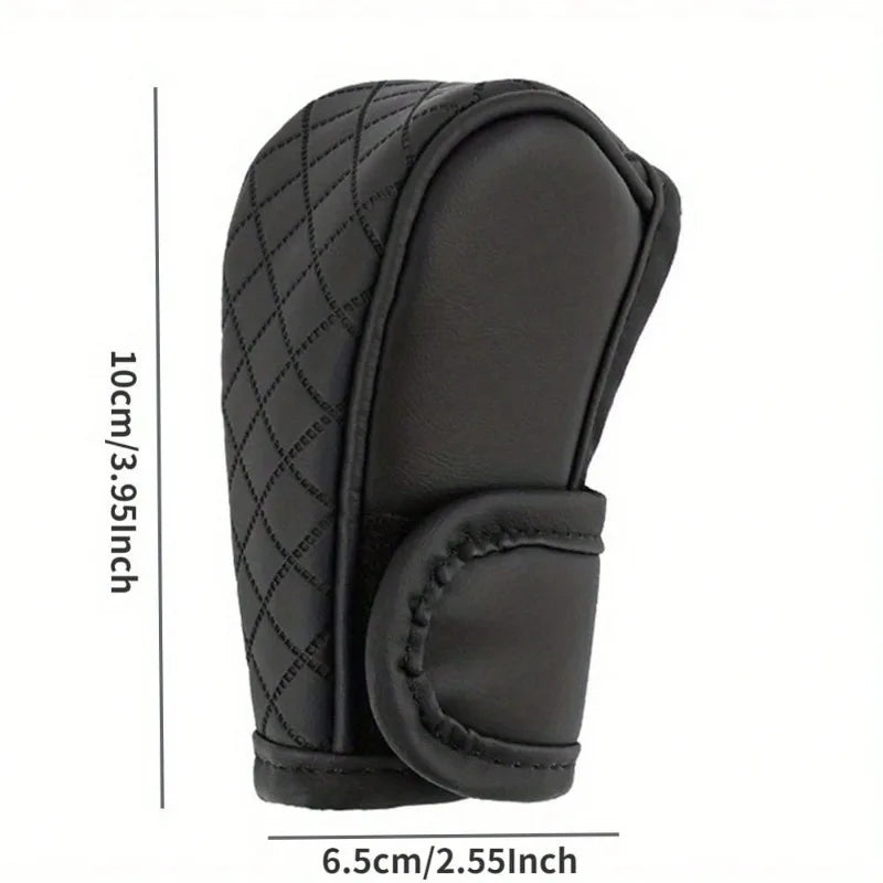 PU Leather Gear Shift Cover | Diamond Grid Universal Car Sleeve Gear Shift Cover QXL