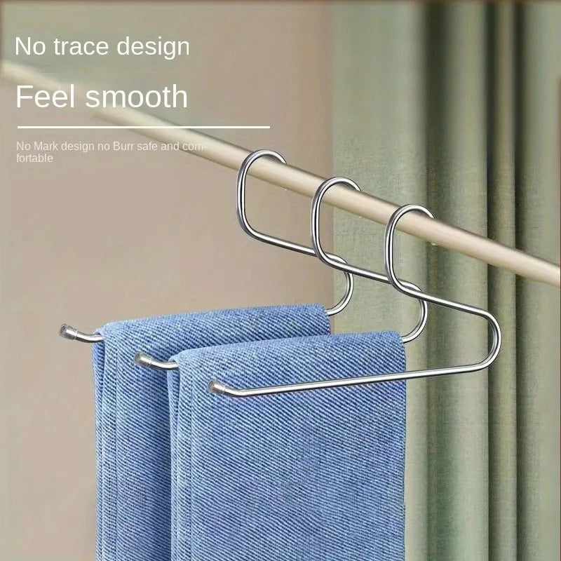 5-Pack Goose-Shaped Non-Slip Trouser Hangers | Mark-Free Trouser Hanger Clips QXL
