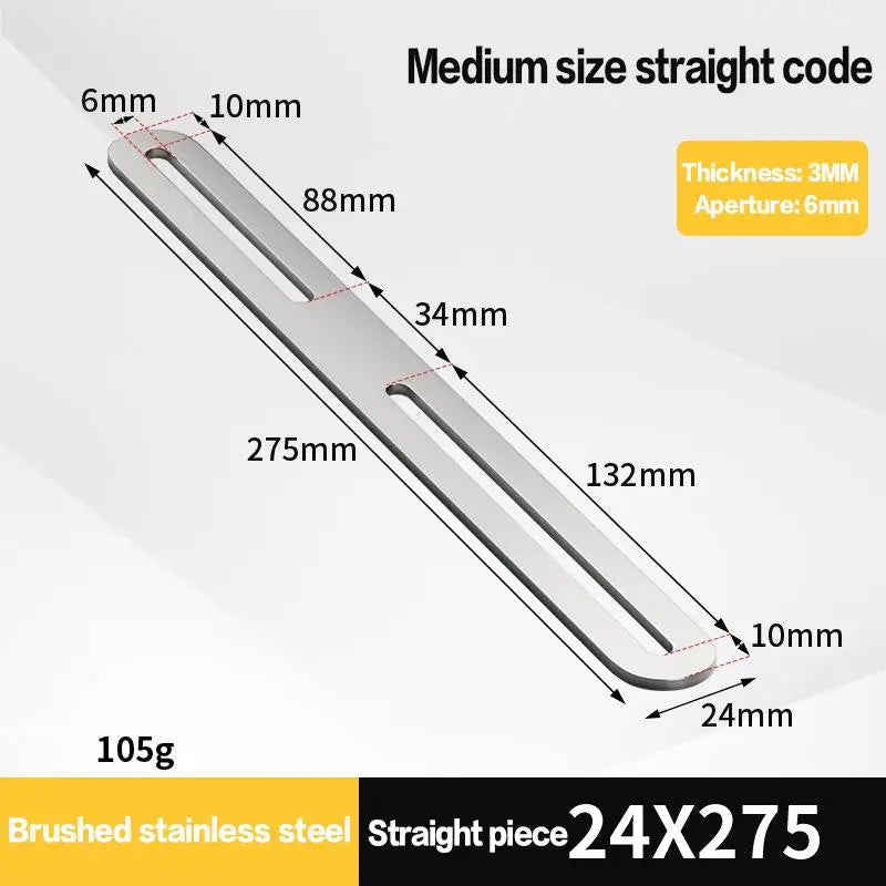 Stainless Steel 180° Flat Angle Bracket | Furniture Connector Flat Angle Bracket QXL A13