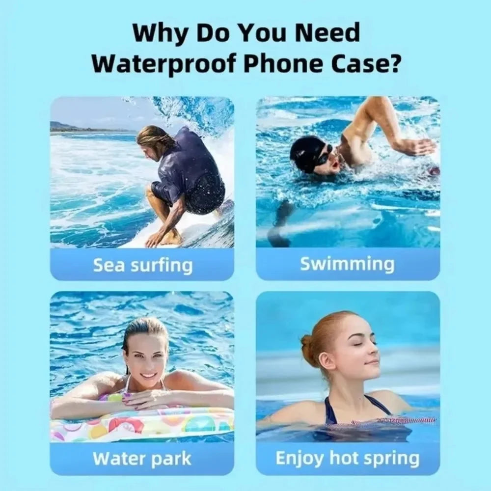 Waterproof Phone Pouch | Clear PVC Bag for Swimming & Diving Waterproof Phone Pouch QXL