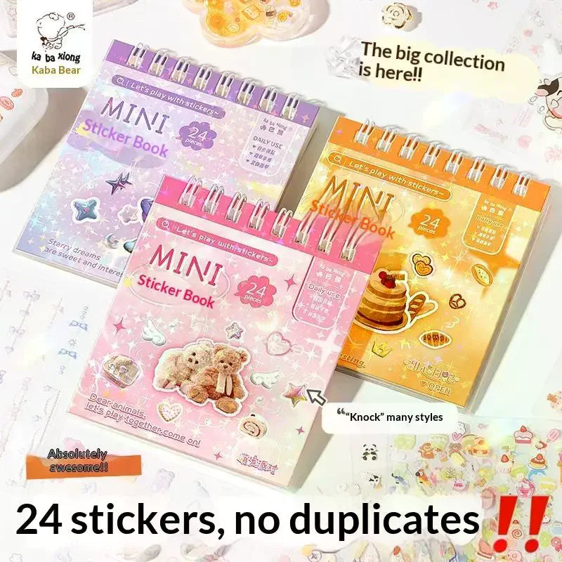 Kawaii Craft Sticker Book 24pcs | DIY Scrapbooking & Planner Craft Sticker Book QXL