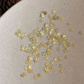 100-Pc Snowflake Rivet Nail Charms | Gold & Silver Christmas Nail Art Charms QXL Gold