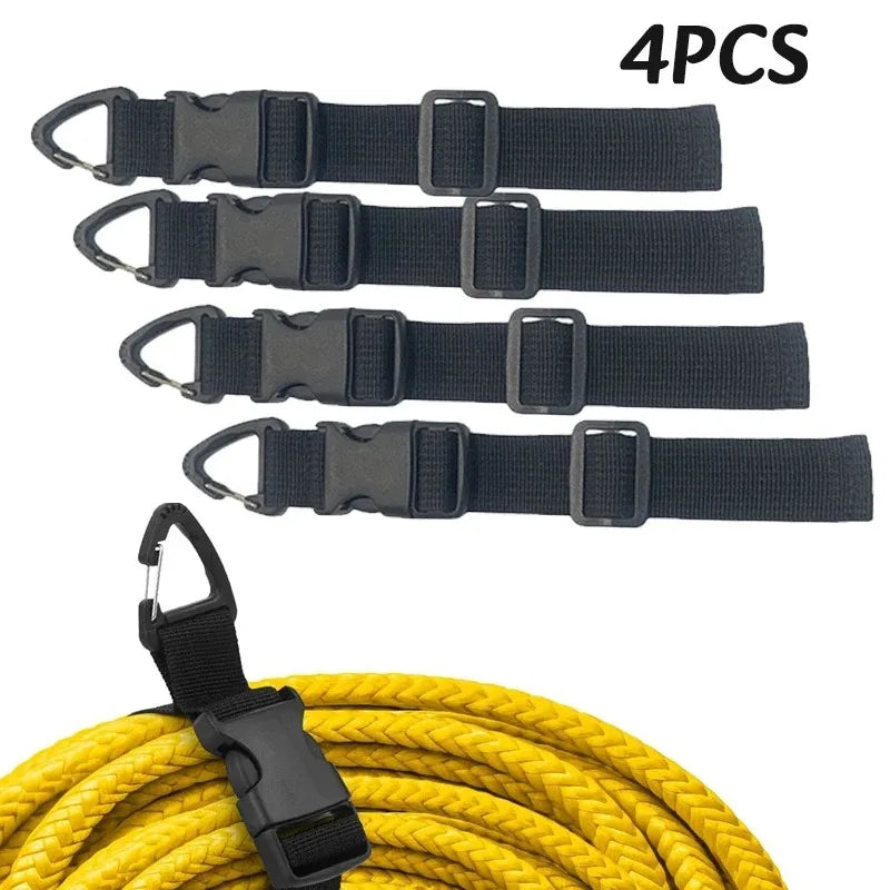 2/4-Pack 45cm Adjustable Nylon Cord Organizer | Triangle Buckle Cord Organizer Strap QXL 4pcs