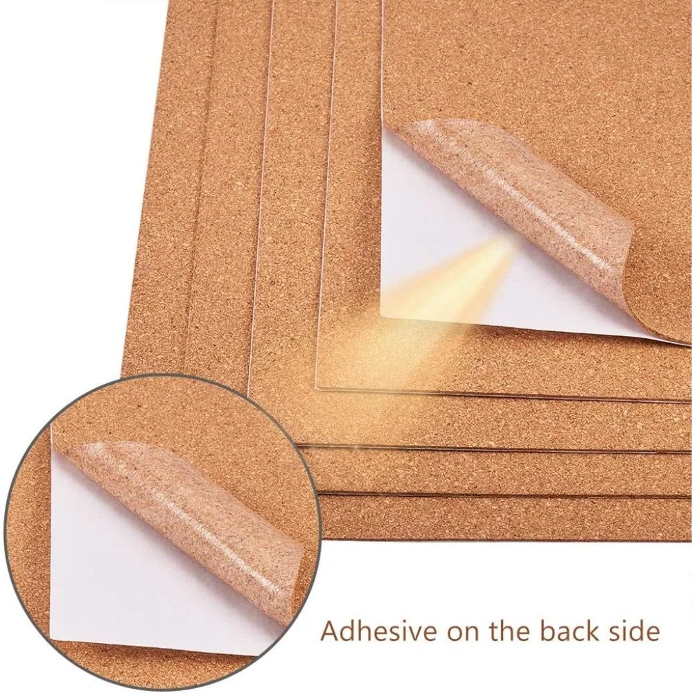 8-Pack Self-Adhesive A4 Cork Sheets 1mm | Coasters & DIY Decor Cork Craft Sheets QXL