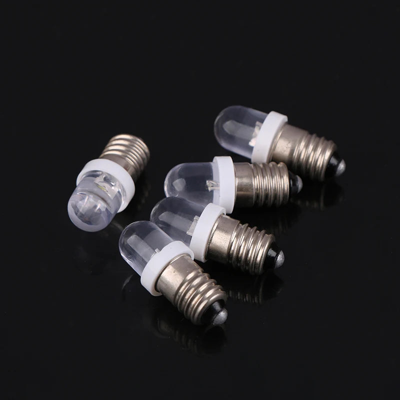5-Pack E10 LED Bulbs DC 3V 6V 12V 24V Indicator Mini Light Miniature LED Bulb QXL