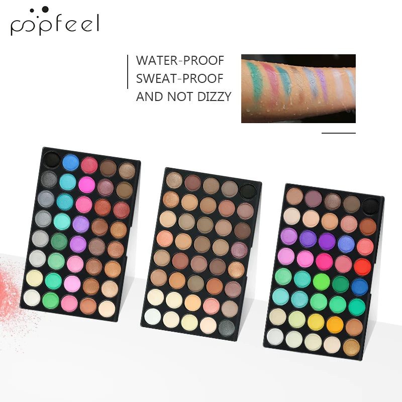 POPFEEL 120-Color Eyeshadow Palette – Matte & Shimmer Shades Eyeshadow Palette QXL