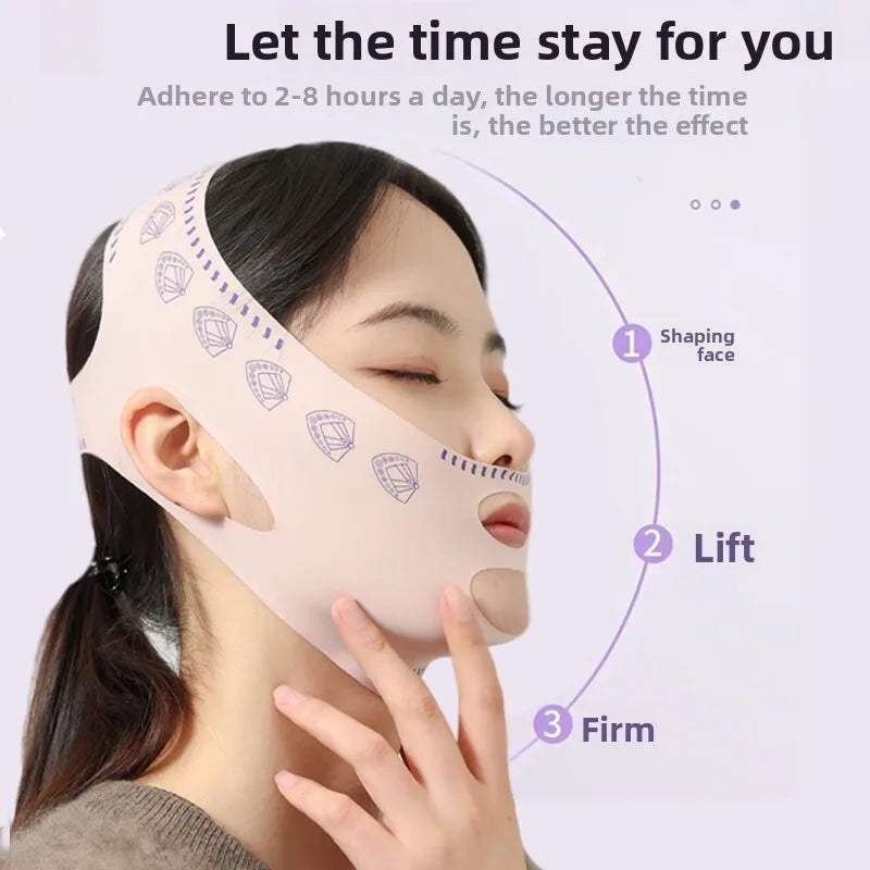 V-Shape Face Lifting Bandage | Overnight Chin Slimmer Strap Face Lifting Bandage QXL