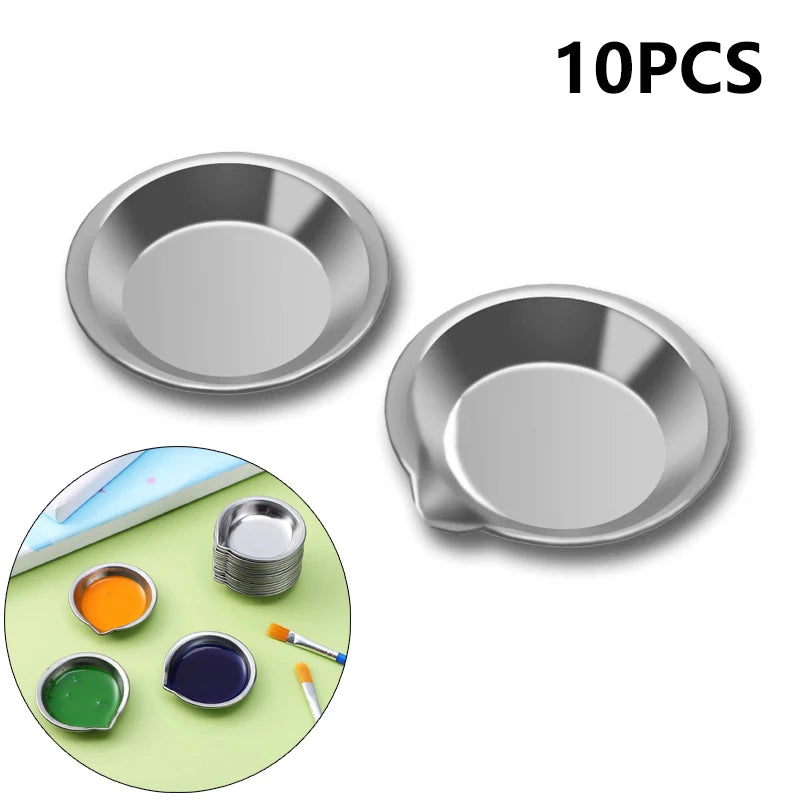 10-Pack Stainless Steel Paint Mixing Bowls & Palette Cups Paint Mixing Bowls QXL