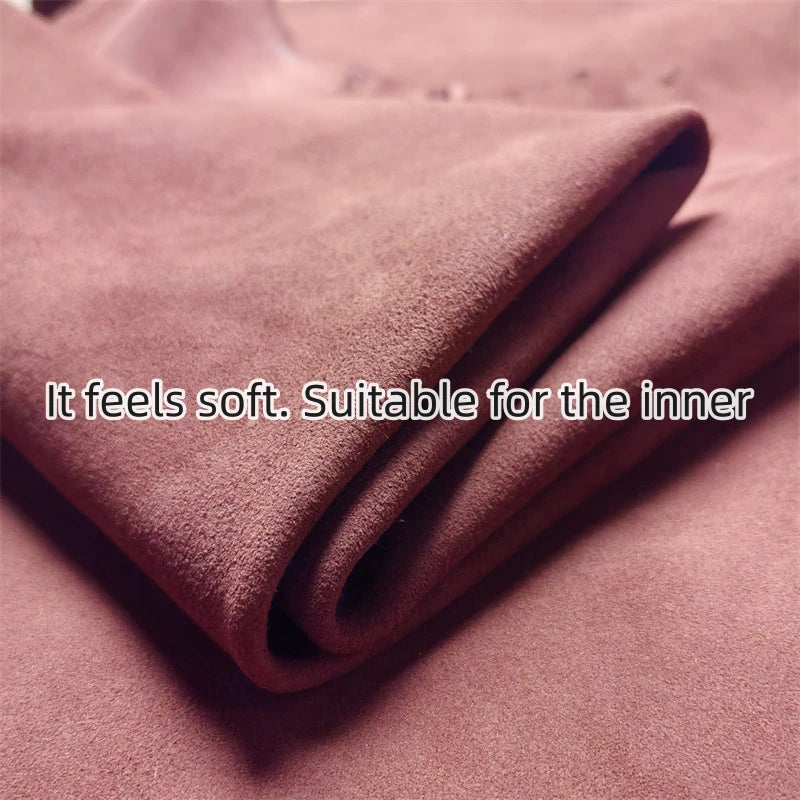 Brick Red First Layer Sheepskin Leather 0.8–1mm | DIY Craft Genuine Leather Fabric QXL